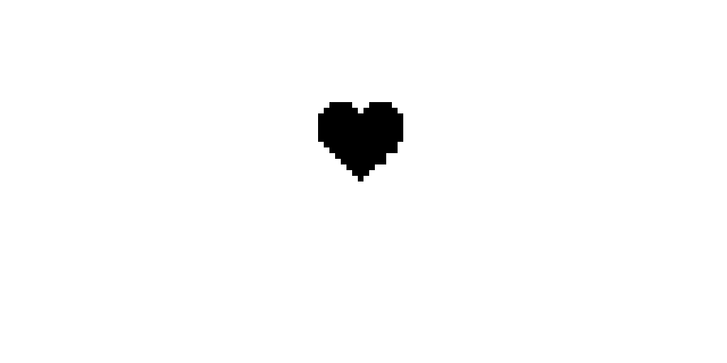 How hearts are made pixel art