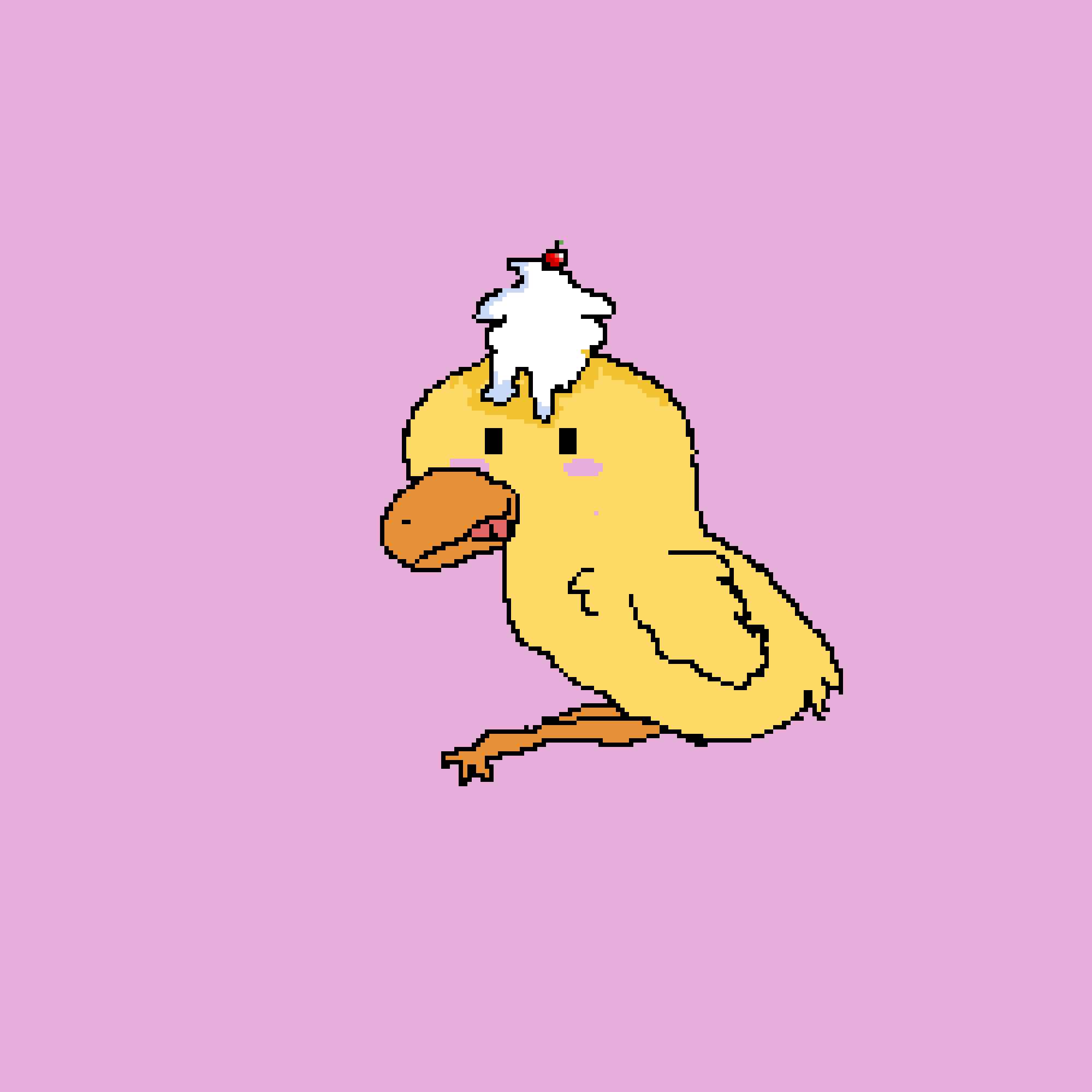 Ice cream duck pixel art