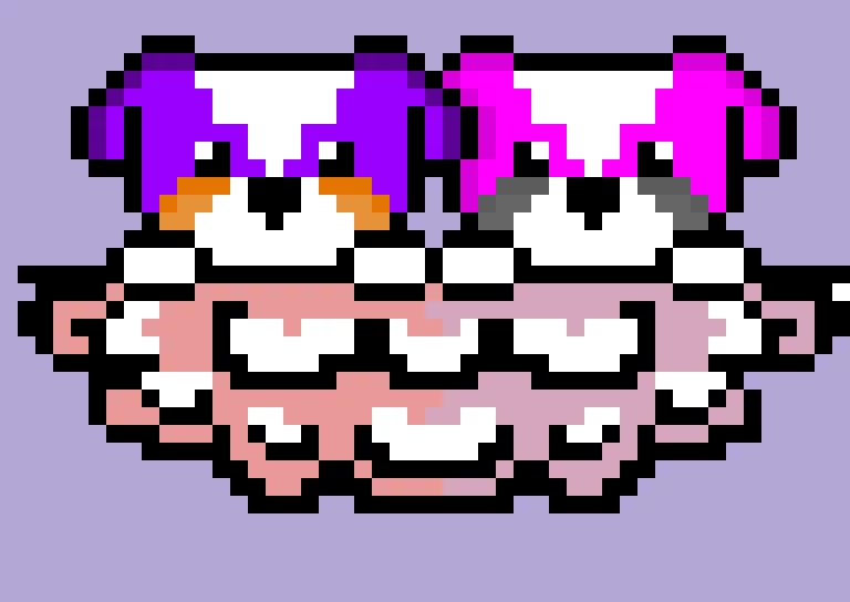 Purple and pink remix(Credited to @phoenix for the original artwork)