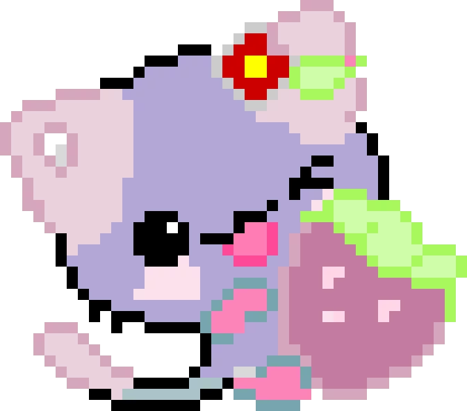 blue with purple strawberries