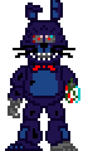 Withered bonnie with mask pixel art