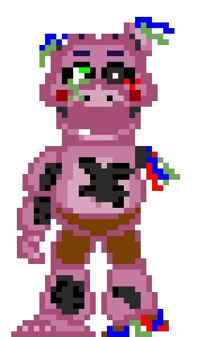 stylized pig patch after fire