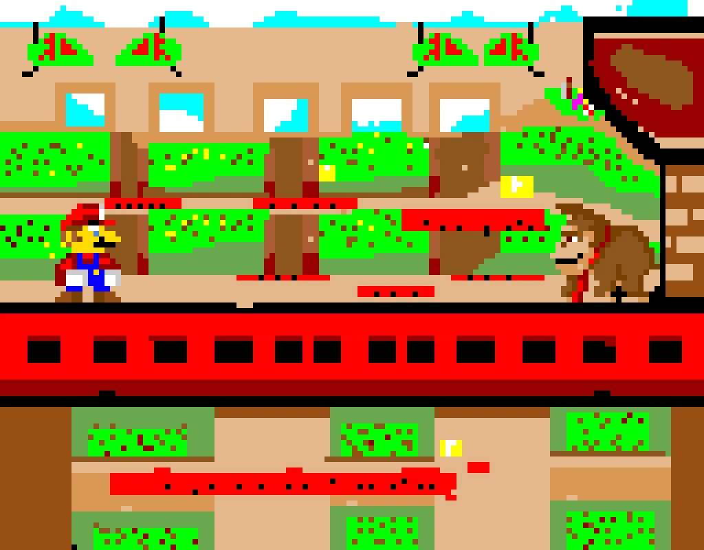 mario vs donkey kong mario movie fight edited