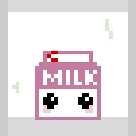 lonely milk cartoon in a fridge