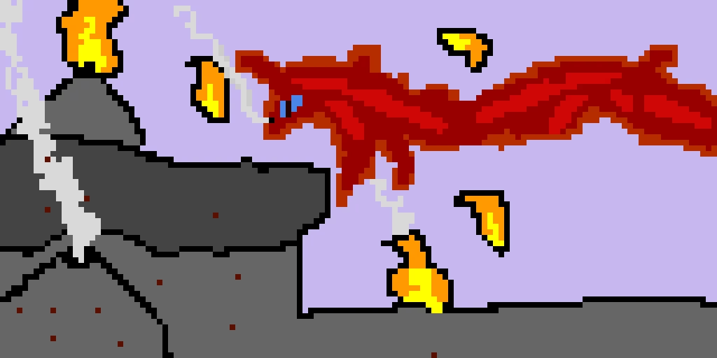 Shadow_swords challenge to finish background: fire dragon