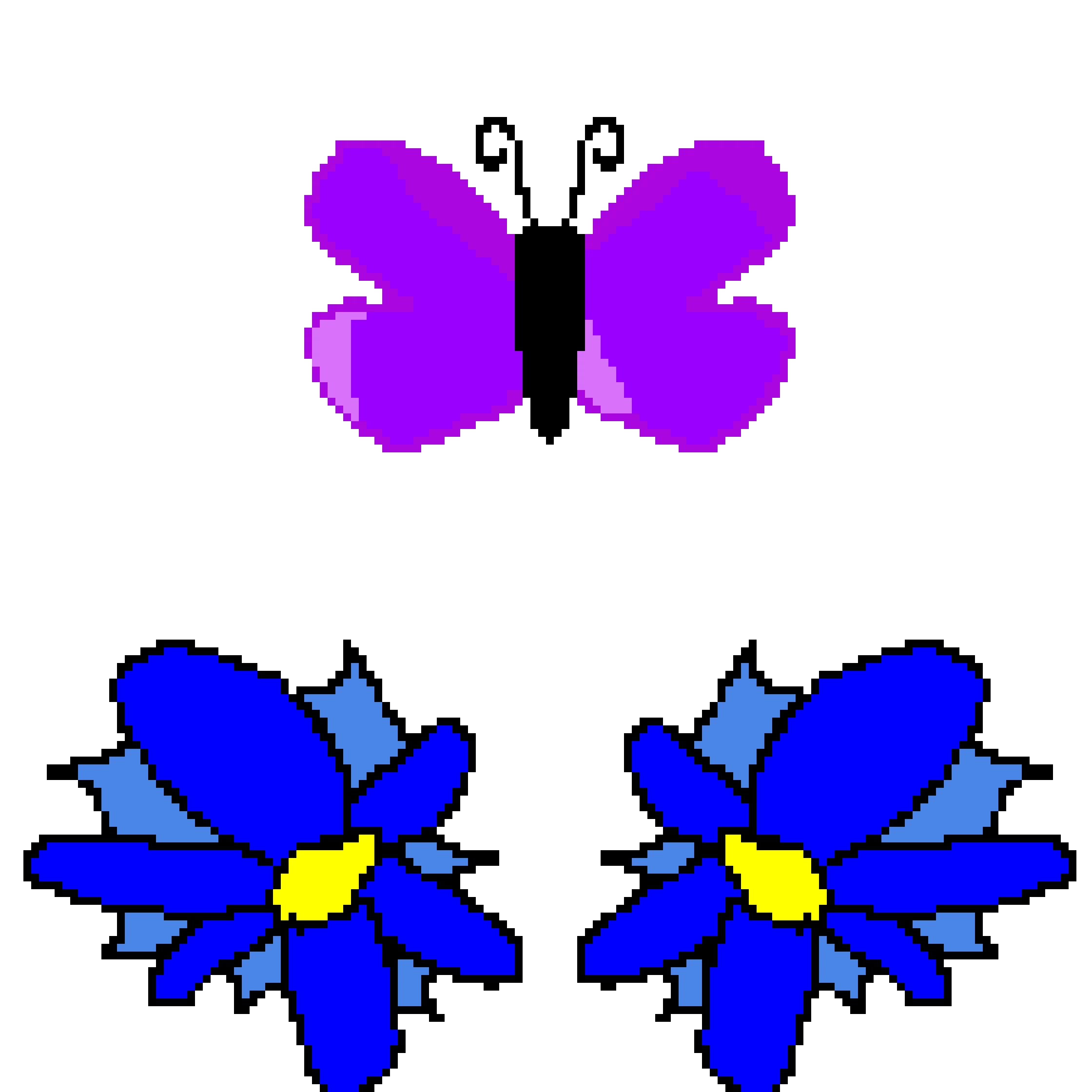Butterfly and flowers