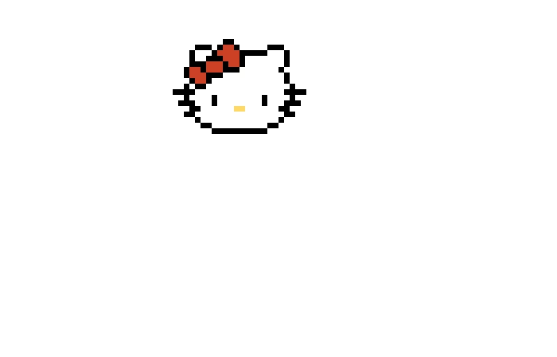 hello kitty pixel art 3