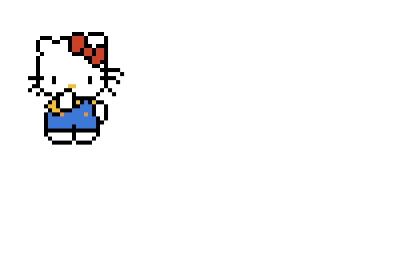 hello kitty pixel art 3