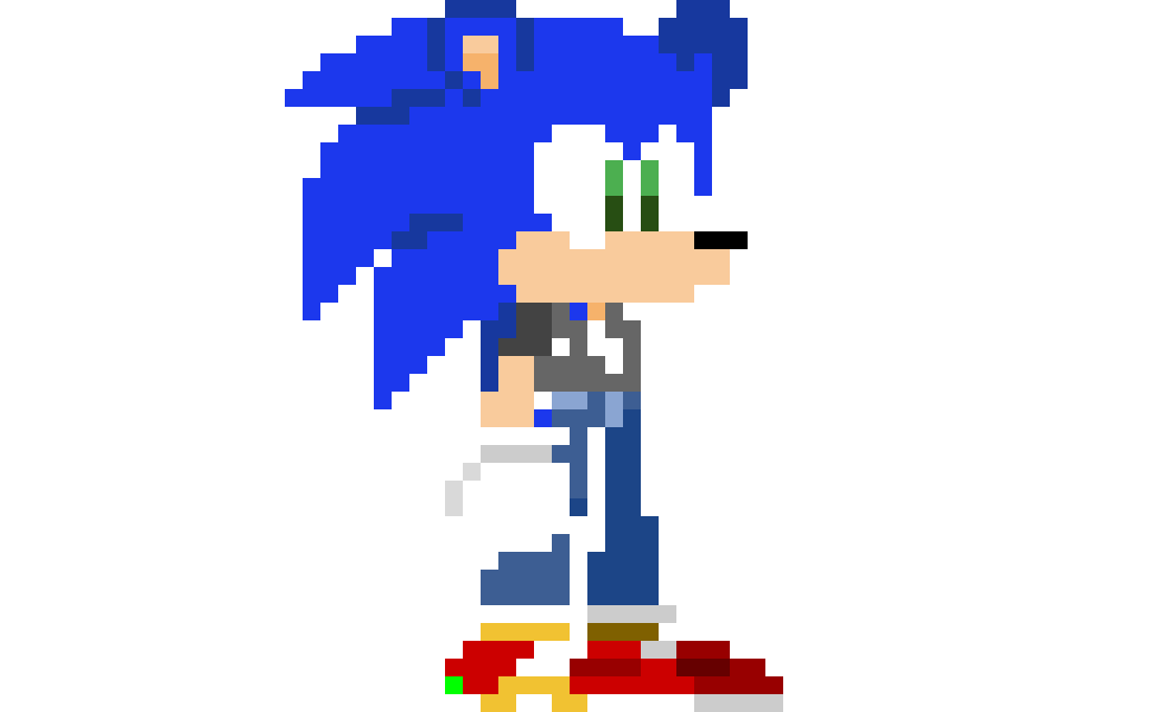 Sonic redesign pixel art