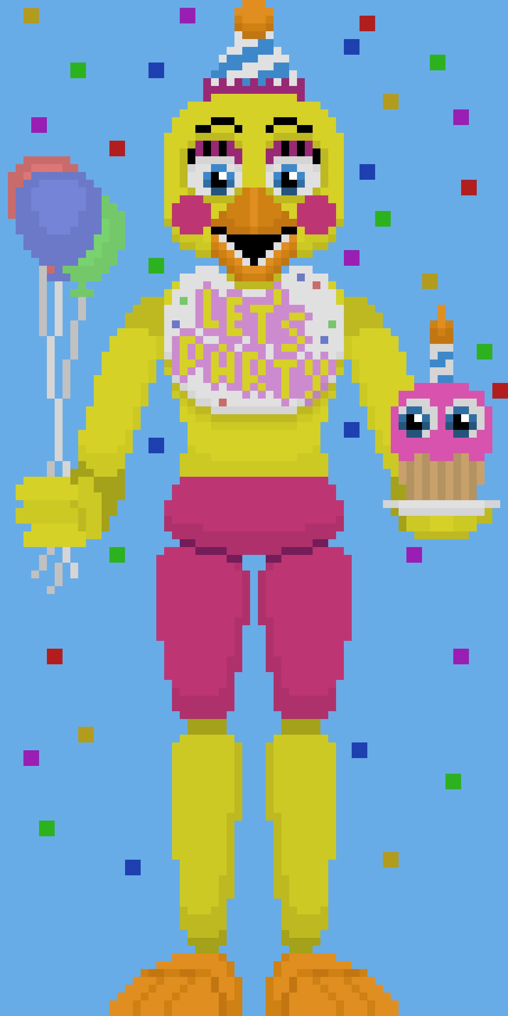 birthday toy chica is feeling festive happy birthday to my brother justin