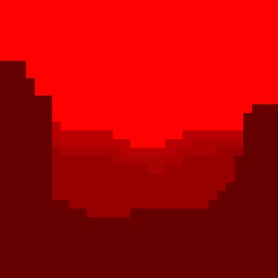 red sun set in desert vally