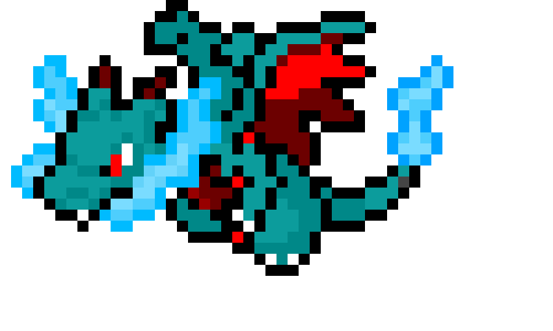 shiny Charizard X I forgot that his fire is blue for his shiny
