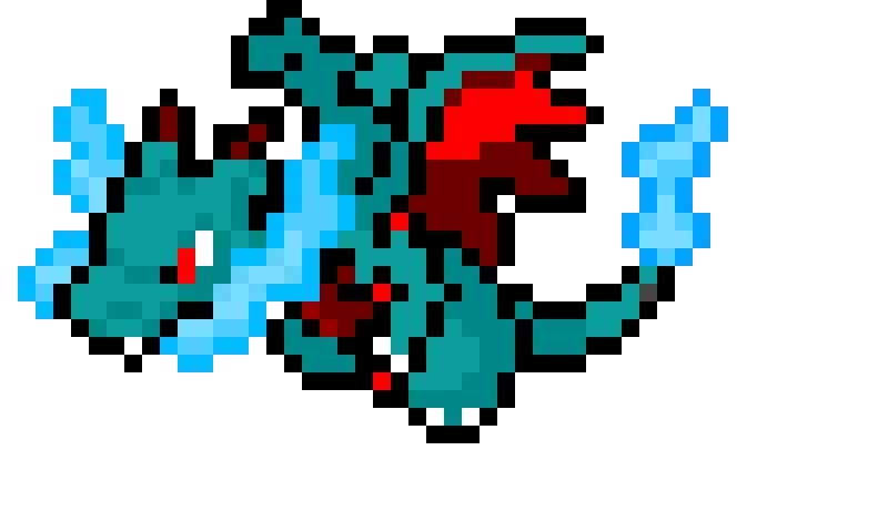 shiny charizard x i forgot that his fire is blue for his shiny