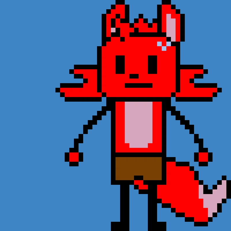 foxy the lil red fox he has a tail now