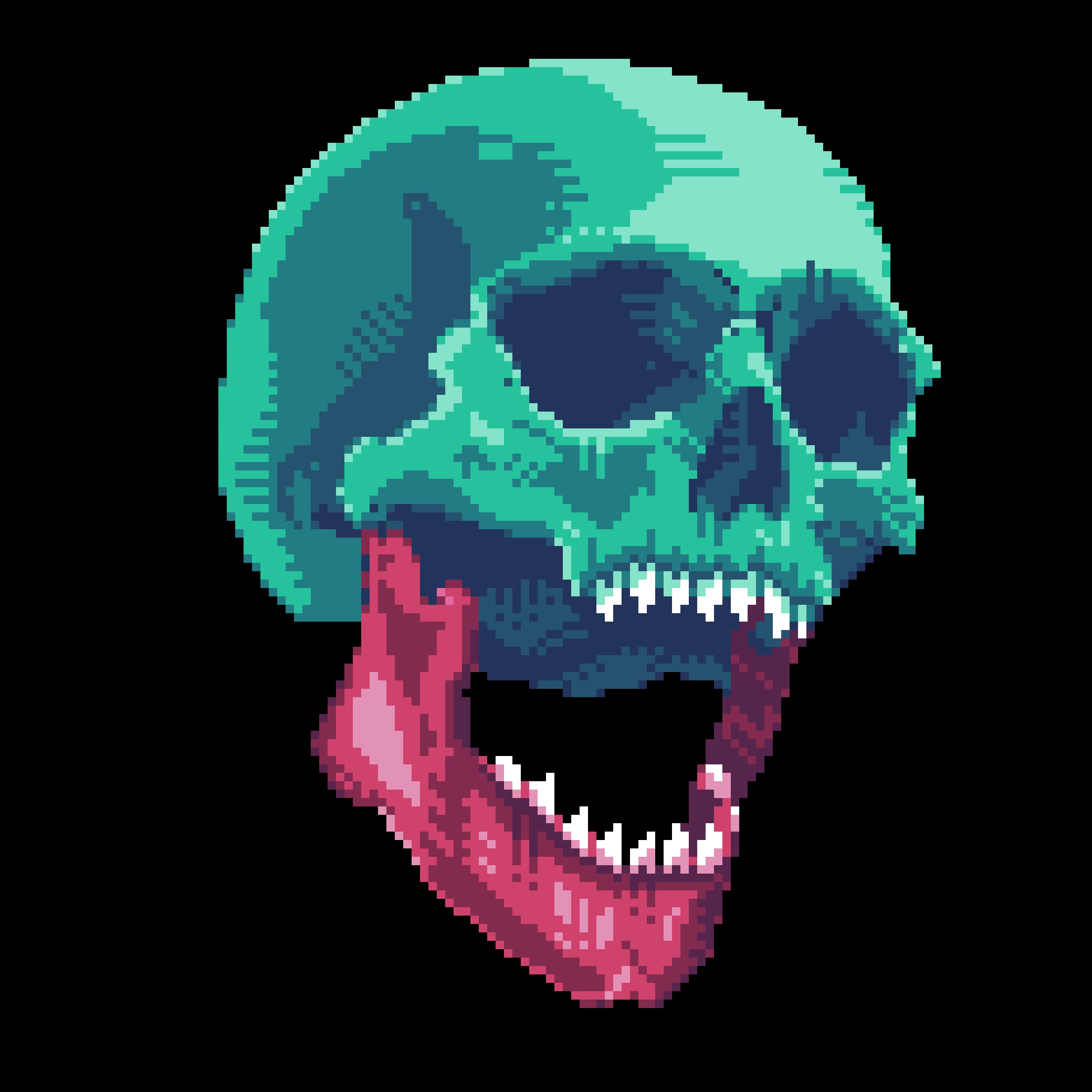 The skull of an unknown creature