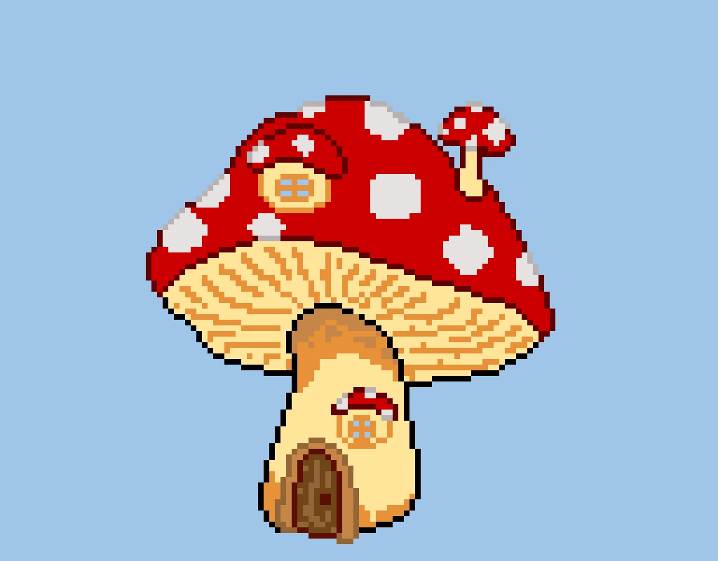 mushroom house cottage core