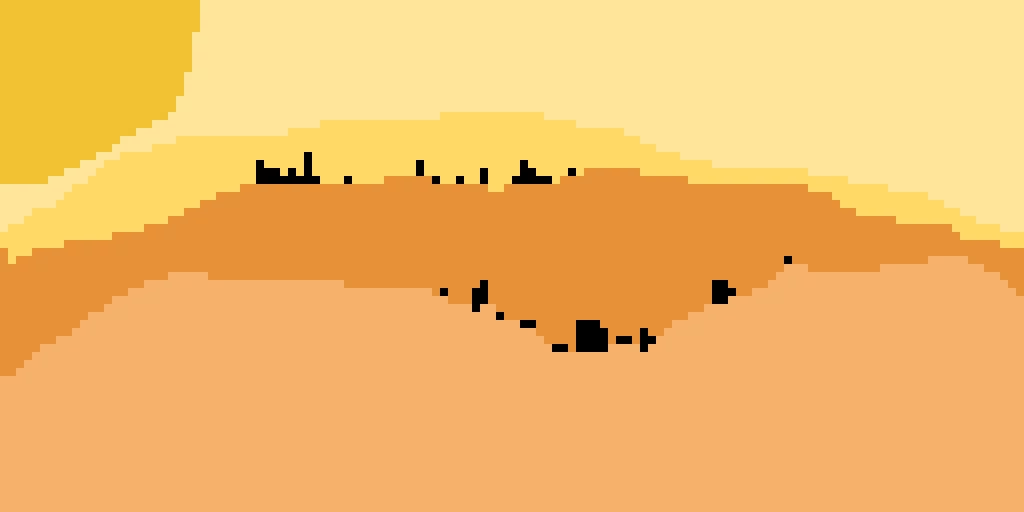 unknown city in sand dunes