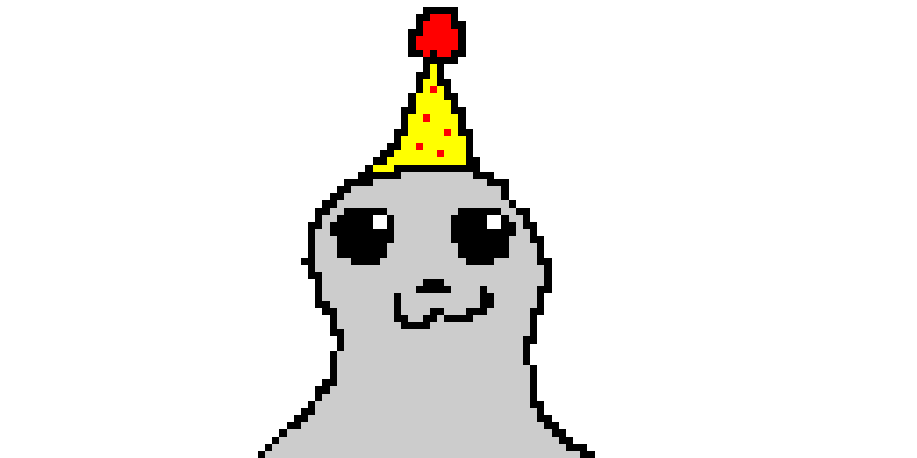 silly seal with a party hat :3