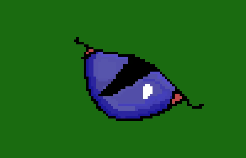 Dragon Eye against a green background