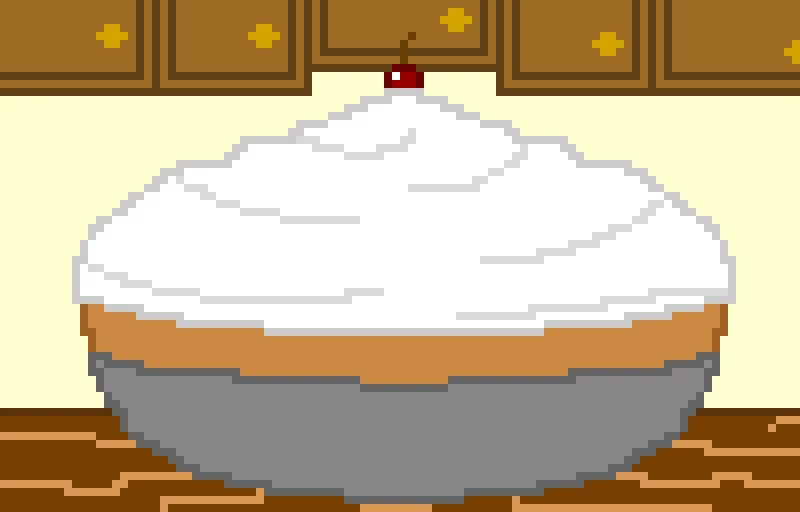 cake with too much whipped cream