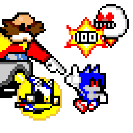 classic eggman meeting Android sonic