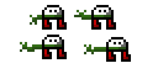 dude in flowing scarf sprite sheet type thing (not in order)