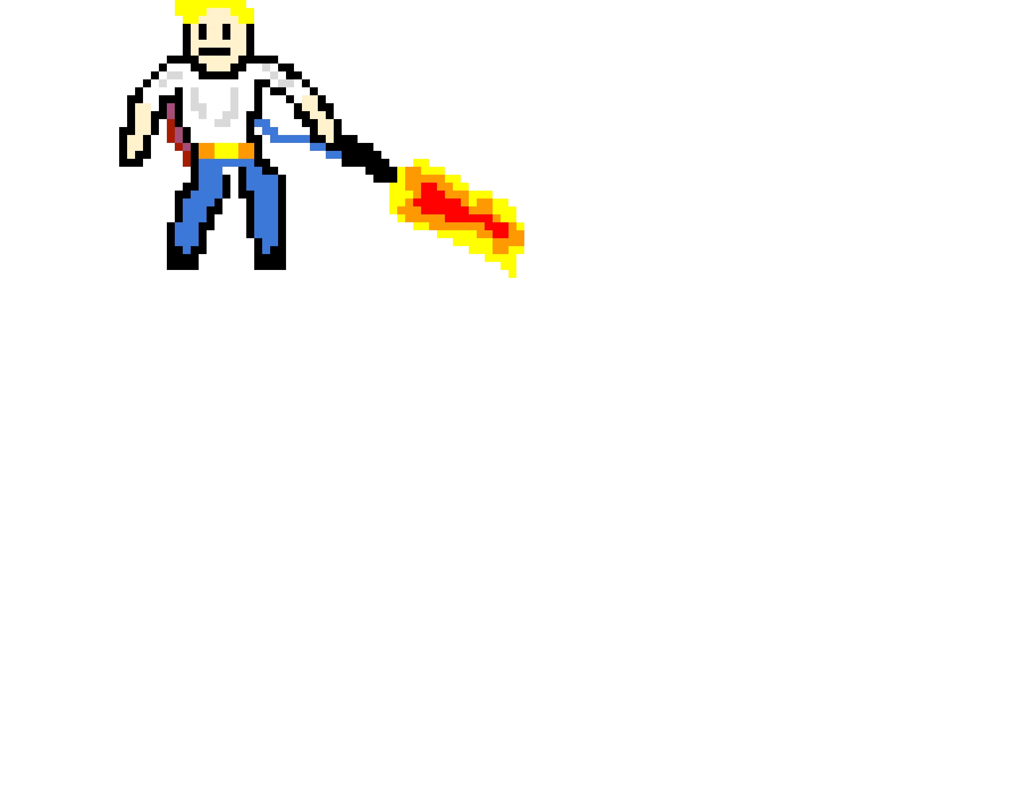 Fred and his flamethrower