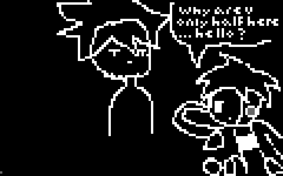 Jeff tries to communicate with art. he was disapointed with the results (challenge by @space_horror)