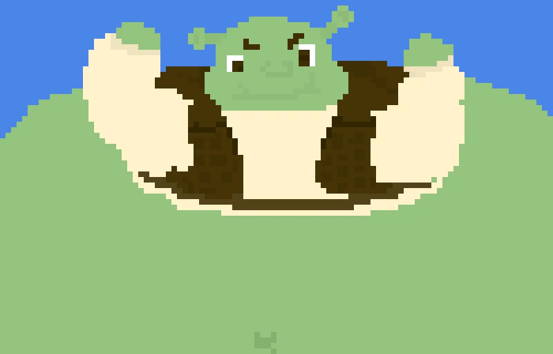 look everybody its big back shrek a bit of credit to banna duck