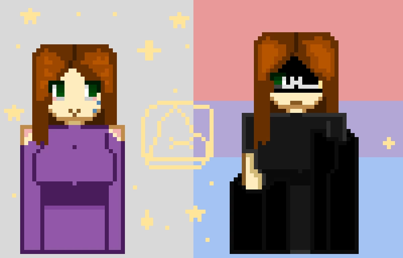 profile pic persona me and irl me the right side background is inspired by louisyd