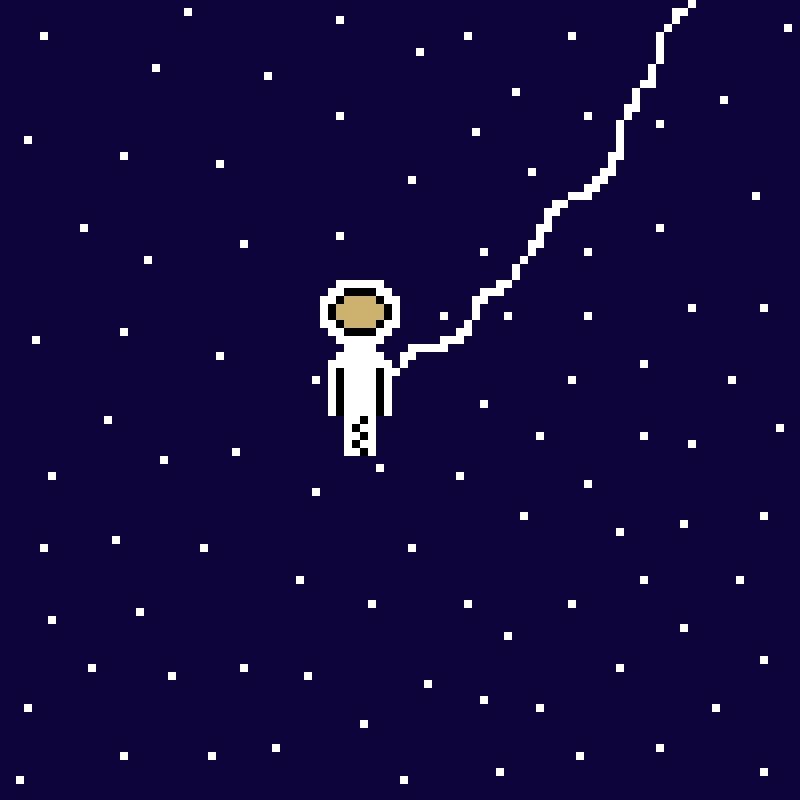 should i call it space or astronaut (based off of a painting i made irl)