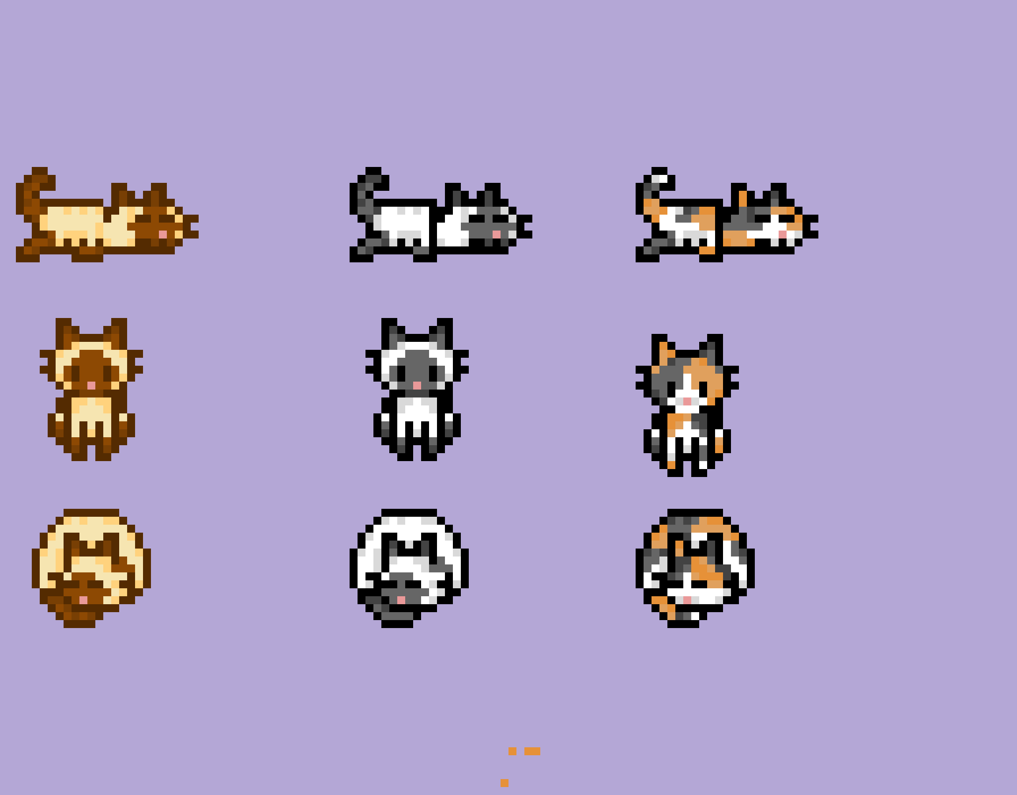 Siamese + Calico Stardew Cats!