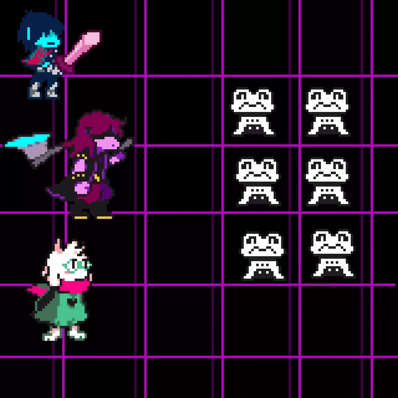 6 froggits appear they seem mad challenge by draghalong