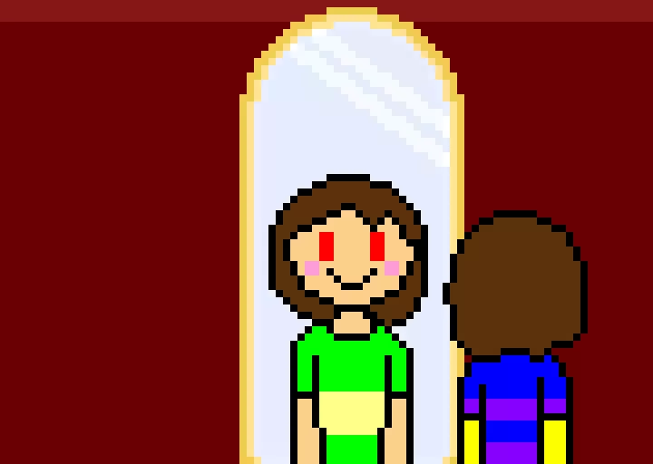 its frisk wait thats chara chalenge by rose covered walls