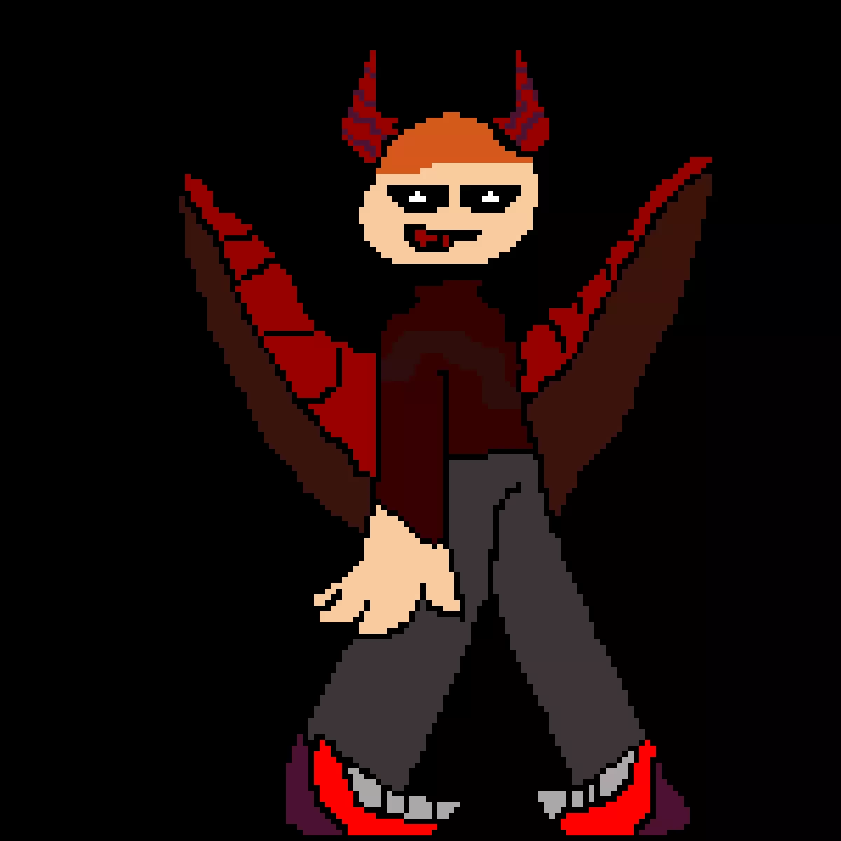 me as my drawing this is me just i dont have wings or horns profile pic