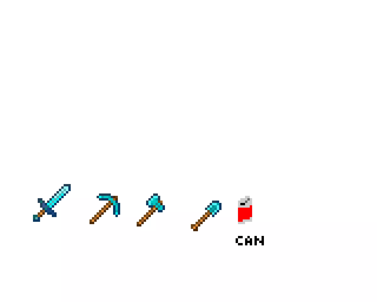 minecraft items made by me ts was to hard to get the correct pixel color