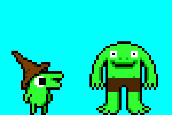 mr frog and glep from smiling friends d