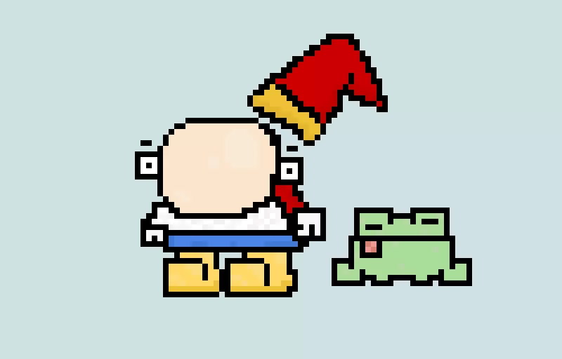 my oc bingletin mc squivish and his frog barrock oboma