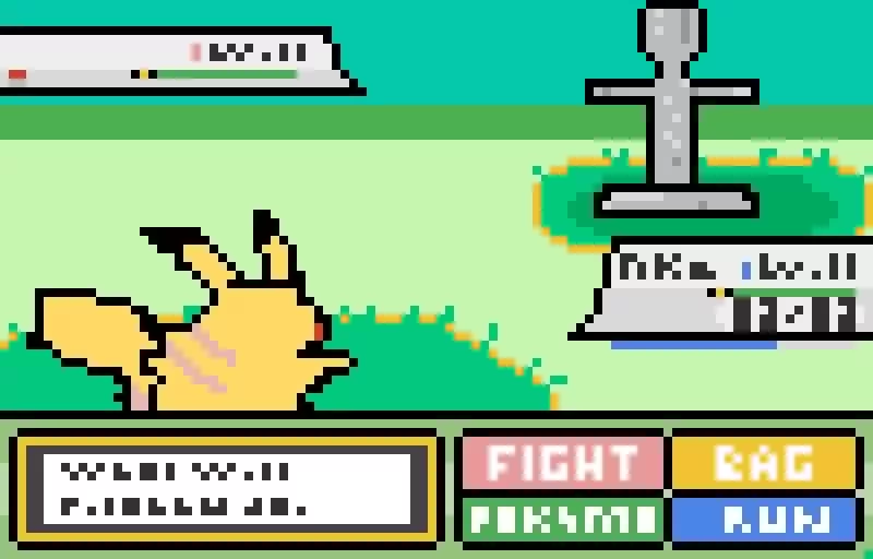 pikachu is battling a metal battle dummy challenge by just username