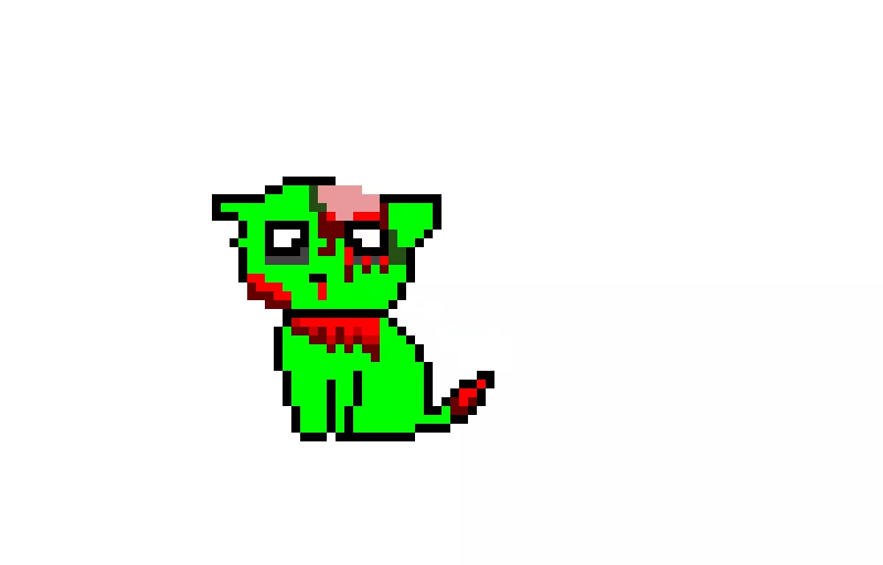 rotted cat zombie