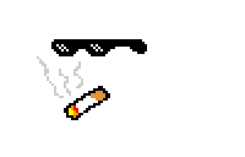 sunglasses smoking a cig