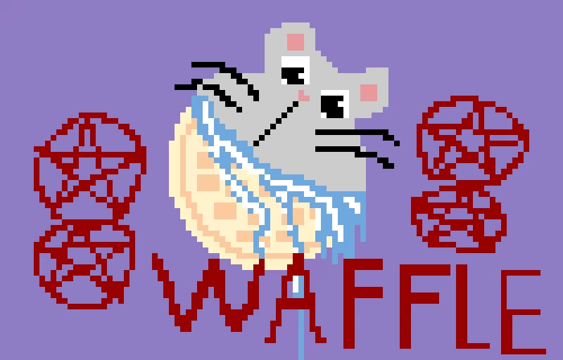 waffle eats a waffle