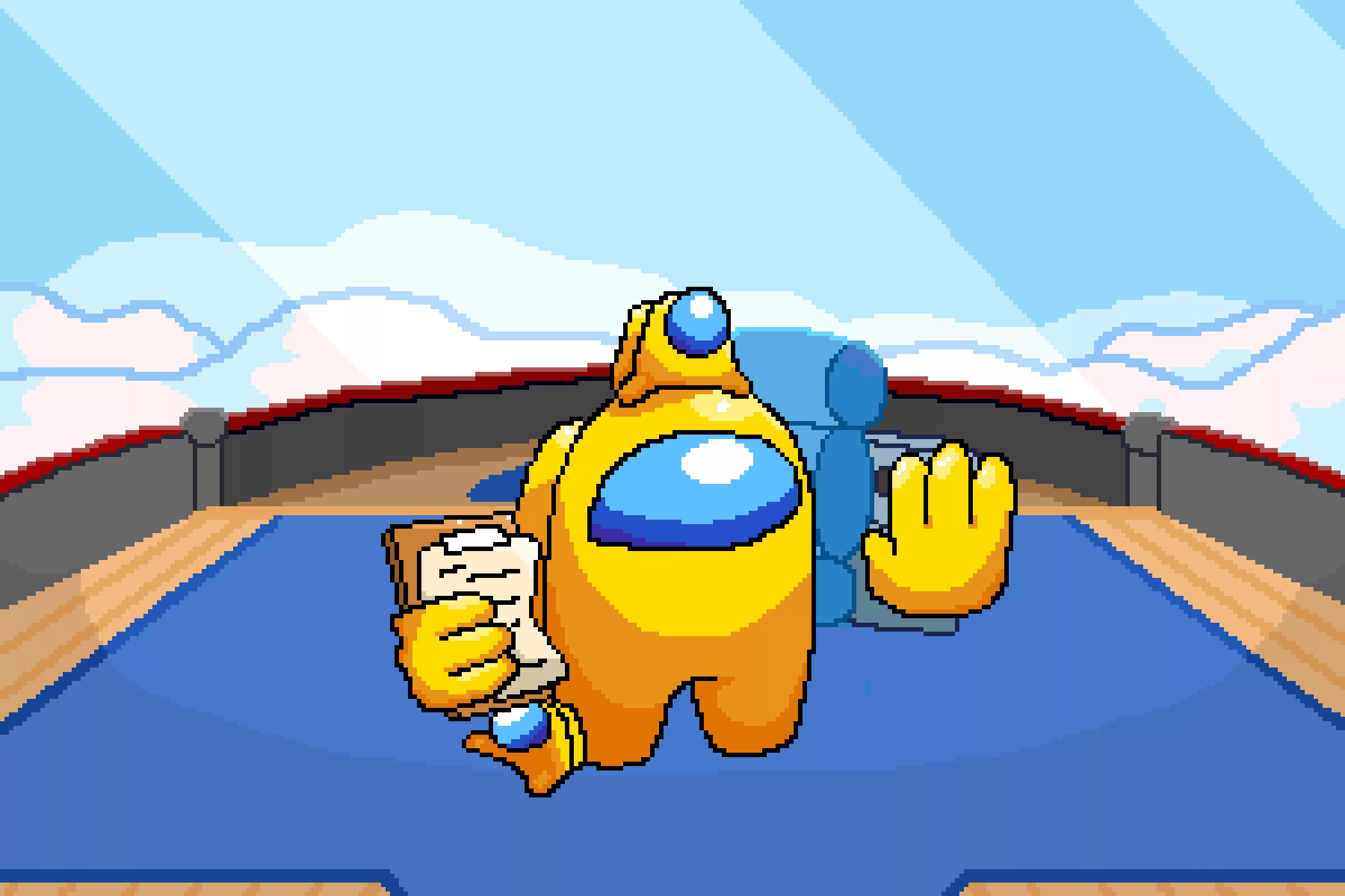 yellow drawing vs imposter