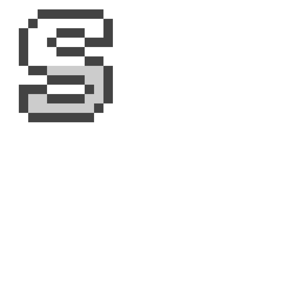 pixel letter S