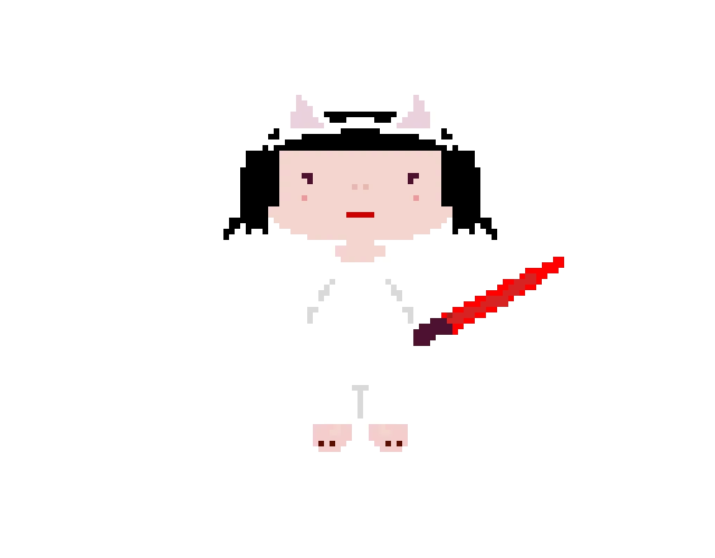 cat girl with a sabre