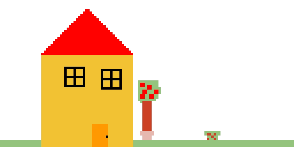 nice house with tree and bush