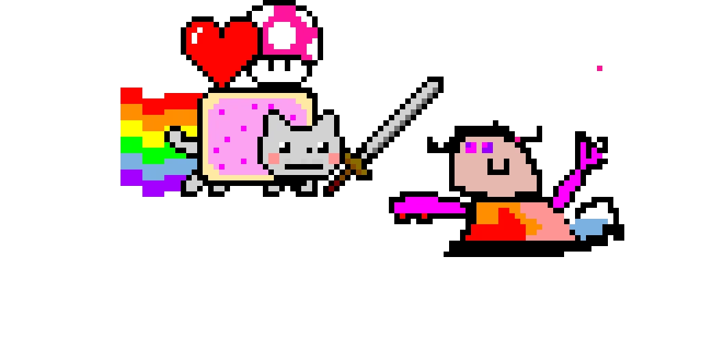 nyan cat vs killer ghost