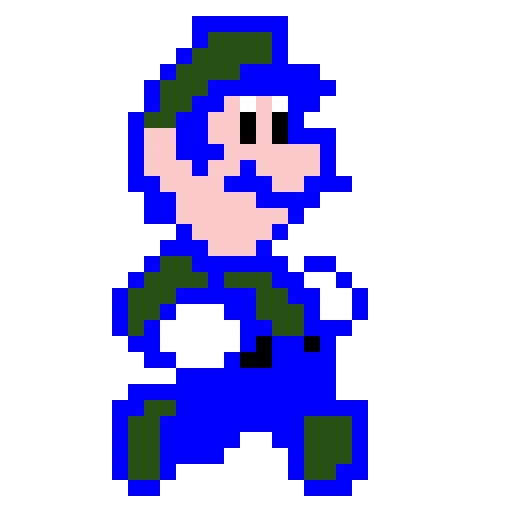 pixel luigi from super mario bros 2