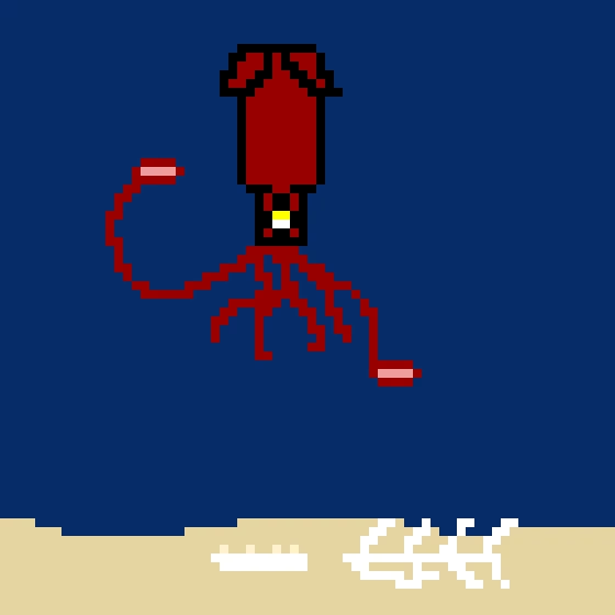 squid pixel art