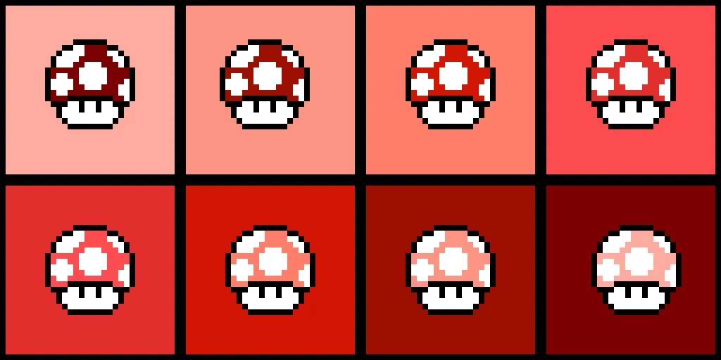 Red Mushroom Squares